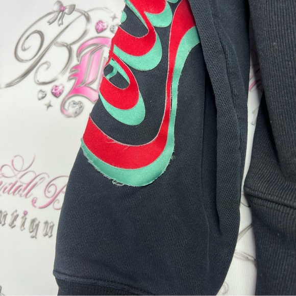Coca Cola drink hoodie sweater black rainbow multicolor sleeve logo champion - Picture 8 of 12